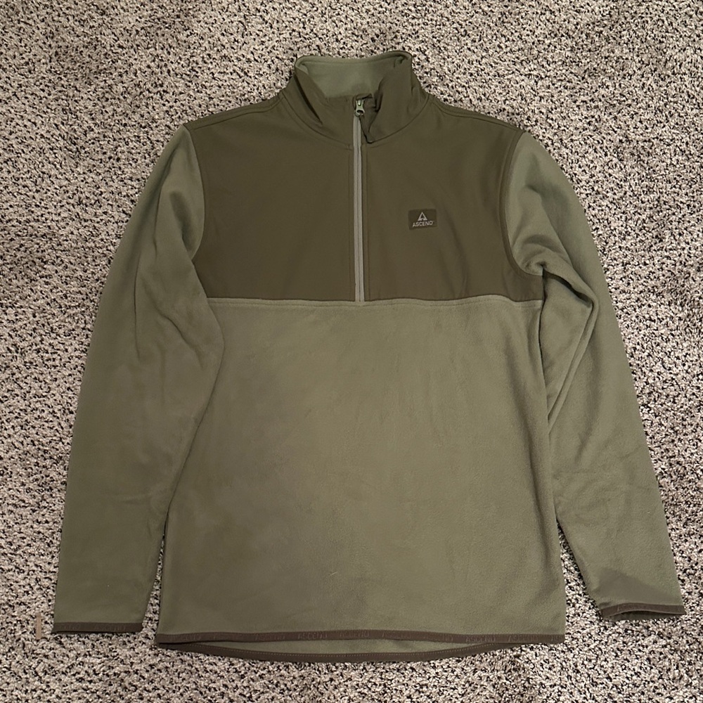 Ascend Olive Quarter-Zip Pullover